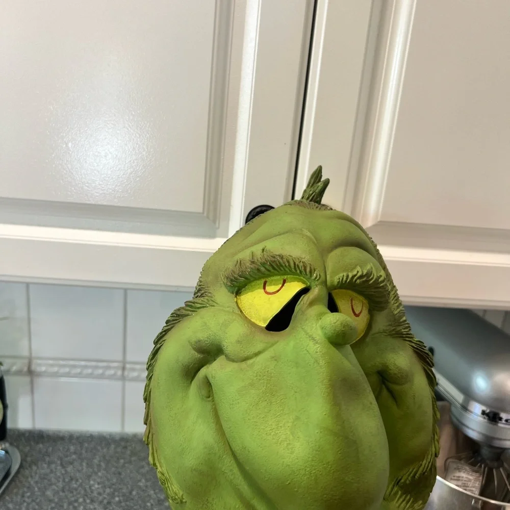 THE GRINCH MASK TM 1997 Costume Dr Seuss Enterprises Halloween Christmas VTG
